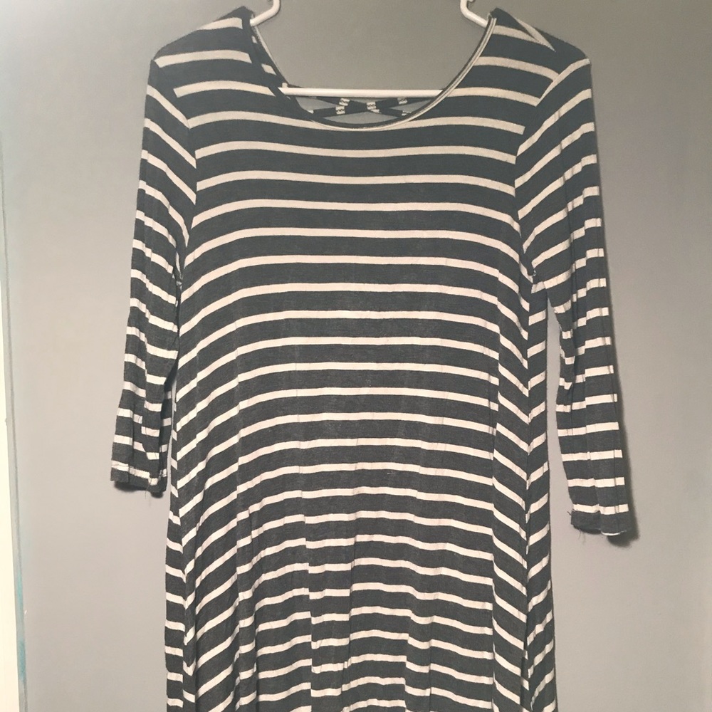 Striped midi dress